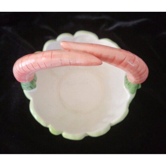 Glorious Vintage Fitz & Floyd Basket,  Harvest Collection Green/ Orange 1982 - Picture 3 of 3